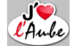j'aime l'Aube (5x3.7cm) - Autocollant(sticker)