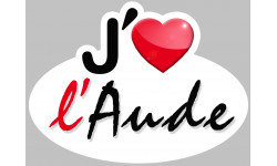 j'aime l'Aude (5x3.7cm) - Autocollant(sticker)