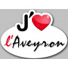 j'aime l'Aveyron (5x3.7cm) - Autocollant(sticker)