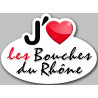 j'aime les Bouches-du-Rhône (5x3.7cm) - Autocollant(sticker)