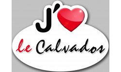 j'aime le Calvados (5x3.7cm) - Autocollant(sticker)