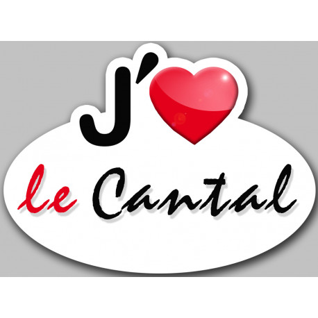 j'aime le Cantal (5x3.7cm) - Autocollant(sticker)