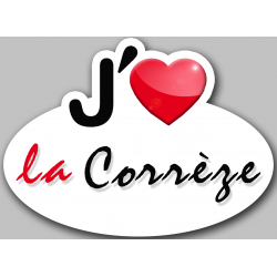 j'aime la Corrèze (5x3.7cm) - Autocollant(sticker)