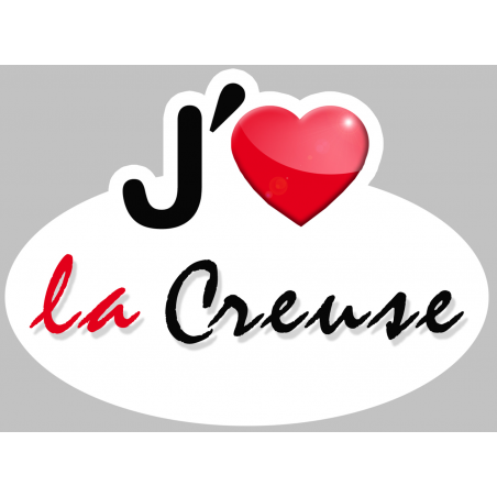 j'aime la Creuse (5x3.7cm) - Autocollant(sticker)