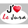 j'aime le Jura (5x3.7cm) - Autocollant(sticker)