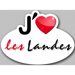 j'aime les Landes (5x3.7cm) - Autocollant(sticker)