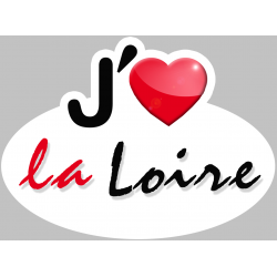 j'aime la Loire (5x3.7cm) - Autocollant(sticker)