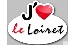 j'aime le Loiret (5x3.7cm) - Autocollant(sticker)