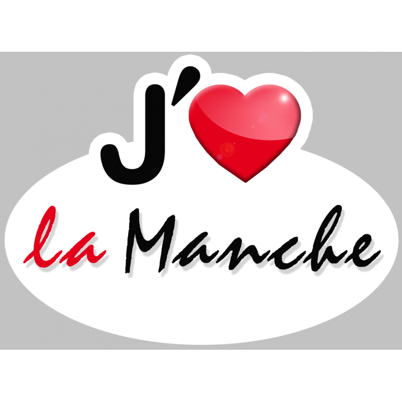 j'aime la Manche (5x3.7cm) - Autocollant(sticker)