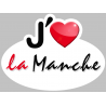 j'aime la Manche (5x3.7cm) - Autocollant(sticker)