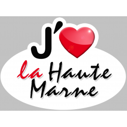 j'aime la Haute Marne (5x3.7cm) - Autocollant(sticker)