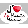 j'aime la Haute Marne (5x3.7cm) - Autocollant(sticker)