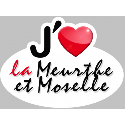 j'aime la Meurthe-et-Moselle (5x3.7cm) - Autocollant(sticker)