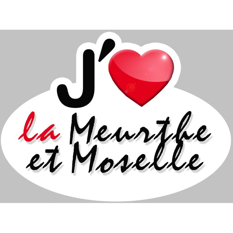 j'aime la Meurthe-et-Moselle (5x3.7cm) - Autocollant(sticker)