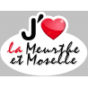 j'aime la Meurthe-et-Moselle (5x3.7cm) - Autocollant(sticker)