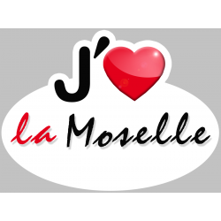 j'aime la Moselle (5x3.7cm) - Autocollant(sticker)