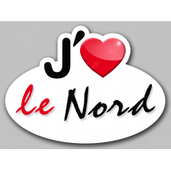 j'aime le Nord (5x3.7cm) - Autocollant(sticker)