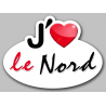 j'aime le Nord (5x3.7cm) - Autocollant(sticker)