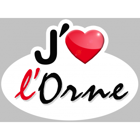 j'aime l'Orne (5x3.7cm) - Autocollant(sticker)