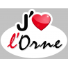 j'aime l'Orne (5x3.7cm) - Autocollant(sticker)