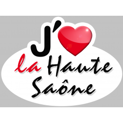 j'aime la Haute-Saône (5x3.7cm) - Autocollant(sticker)