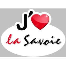 j'aime la Savoie (5x3.7cm) - Autocollant(sticker)
