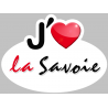 j'aime la Savoie (5x3.7cm) - Autocollant(sticker)