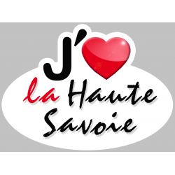 j'aime la Haute-Savoie (5x3.7cm) - Autocollant(sticker)