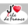 j'aime l'île de France (5x3.7cm) - Autocollant(sticker)