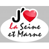 j'aime la Seine-et-Marne (5x3.7cm) - Autocollant(sticker)