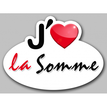 j'aime la Somme (5x3.7cm) - Autocollant(sticker)