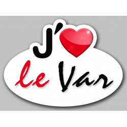 j'aime le Var (5x3.7cm) - Autocollant(sticker)