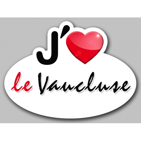 j'aime le Vaucluse (5x3.7cm) - Autocollant(sticker)