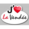 j'aime la Vendée (5x3.7cm) - Autocollant(sticker)