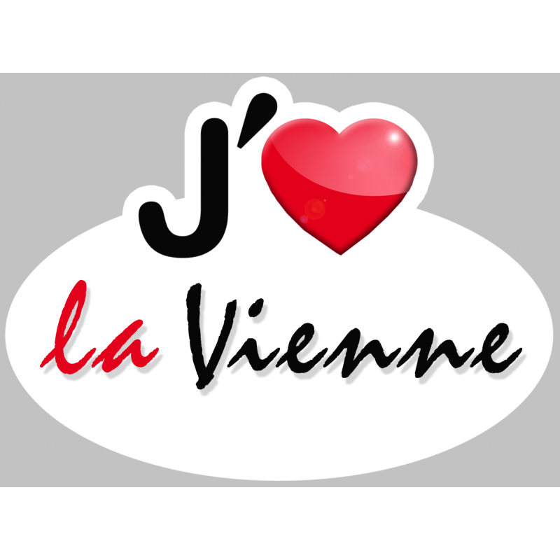 j'aime la Vienne (5x3.7cm) - Autocollant(sticker)