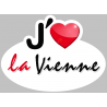 j'aime la Vienne (5x3.7cm) - Autocollant(sticker)