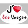 j'aime les Vosges (5x3.7cm) - Autocollant(sticker)