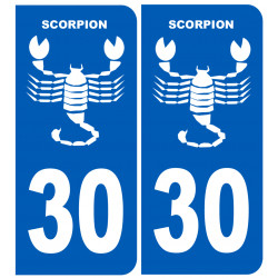 immatriculation scorpion 30 Gard - Autocollant(sticker)