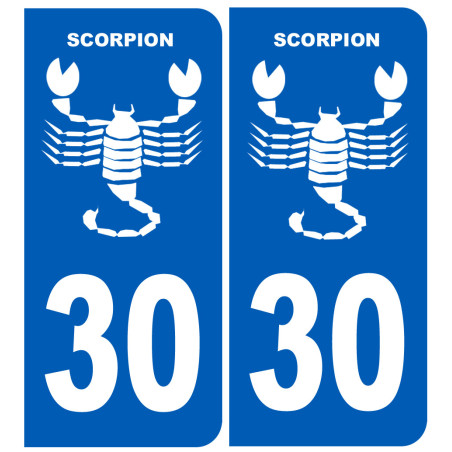 immatriculation scorpion 30 Gard - Sticker/autocollant