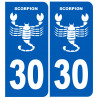 immatriculation scorpion 30 Gard - Autocollant(sticker)