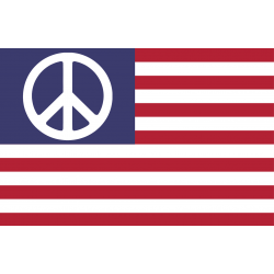 Autocollant (sticker): drapeau US peace