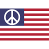 Drapeau peace US - 5x3.3cm - Sticker/autocollant