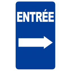 Entrée flèche vers la droite (25x15cm) - Autocollant(sticker)