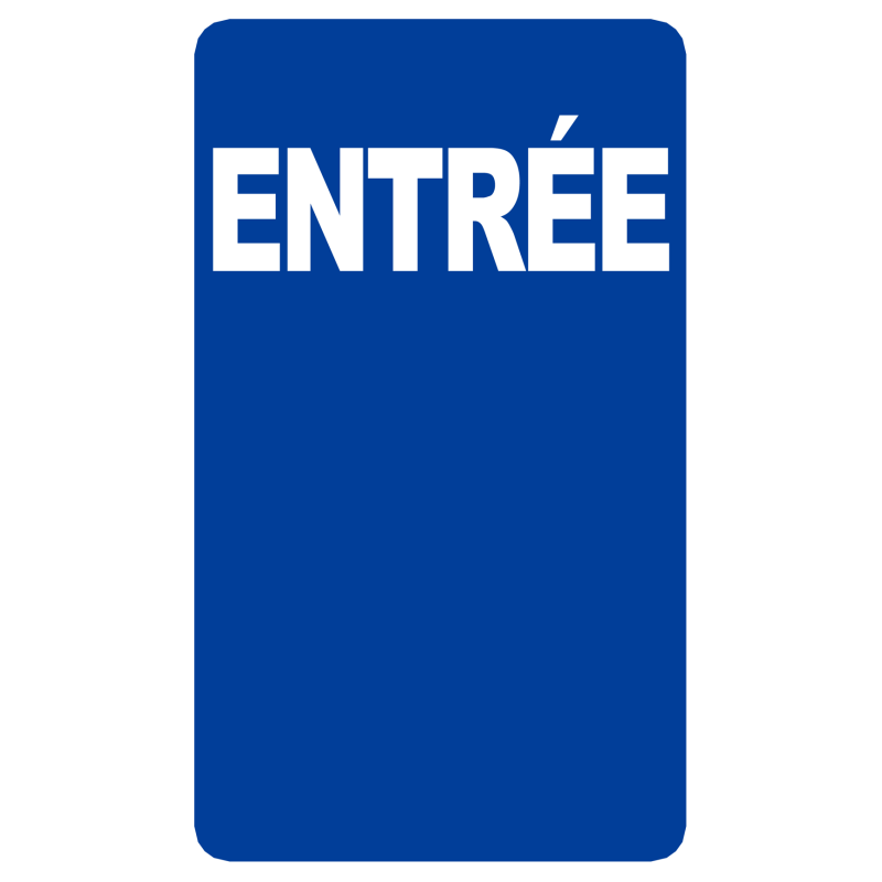 Entrée (15x9cm) - Sticker/autocollant