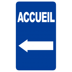 Accueil fléchage vers la gauche (25x15cm) - Autocollant(sticker)