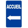 Accueil fléchage vers la gauche (25x15cm) - Autocollant(sticker)