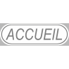 Accueil blanc (19x6cm) - Autocollant(sticker)