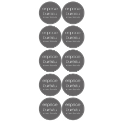 bureau rond (10 stickers de 5cm) - Sticker/autocollant