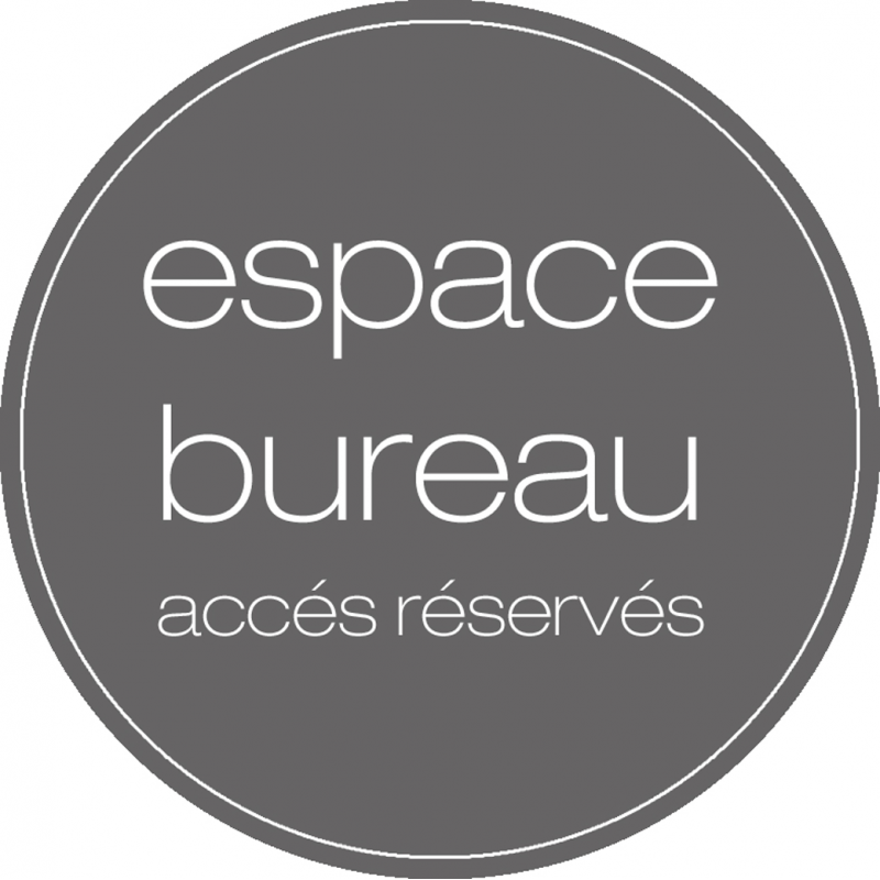 Espace bureau rond (20x20cm) - Autocollant(sticker)