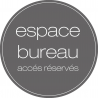 Espace bureau rond (20x20cm) - Autocollant(sticker)